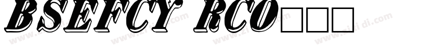 BankSansEFCY RegComO字体转换